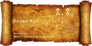 Kozma Kál névjegykártya