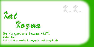 kal kozma business card